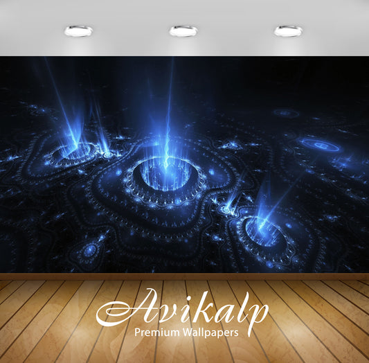 Avikalp Exclusive Awi4481 Light Beam Emerging From The Fractal Swirls Full HD Wallpapers for Living