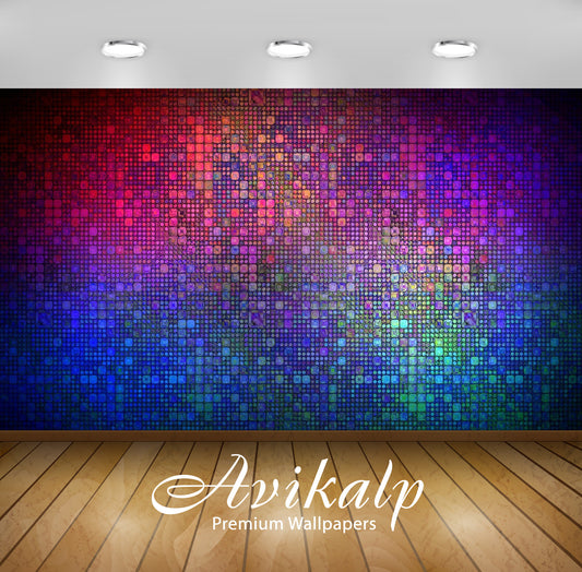 Avikalp Exclusive Awi4522 Multicolored Mosaic Full HD Wallpapers for Living room, Hall, Kids Room, K