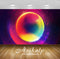 Avikalp Exclusive Awi4523 Multicolored Neon Circle Full HD Wallpapers for Living room, Hall, Kids Ro