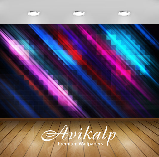 Avikalp Exclusive Awi4525 Multicolored Squares And Lines Full HD Wallpapers for Living room, Hall, K