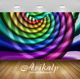 Avikalp Exclusive Awi4585 Rainbow Colored Spirals Full HD Wallpapers for Living room, Hall, Kids Roo