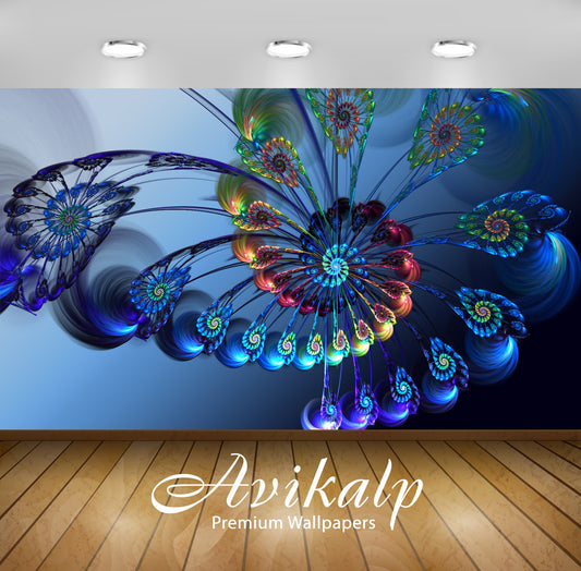 Avikalp Exclusive Awi4629 Spirals Full HD Wallpapers for Living room, Hall, Kids Room, Kitchen, TV B