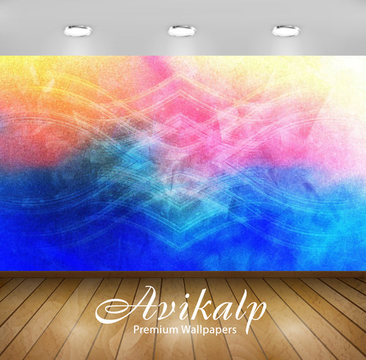 Avikalp Exclusive Awi4664 Translucent Waves On Colorful Blur Full HD Wallpapers for Living room, Hal