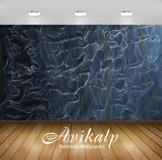 Avikalp Exclusive Awi4676 Wavy Pattern Full HD Wallpapers for Living room, Hall, Kids Room, Kitchen,