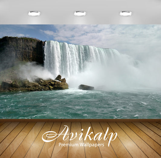 Avikalp Exclusive Awi4832 Niagara Falls Waterfall Nature Mountain Full HD Wallpapers for Living room