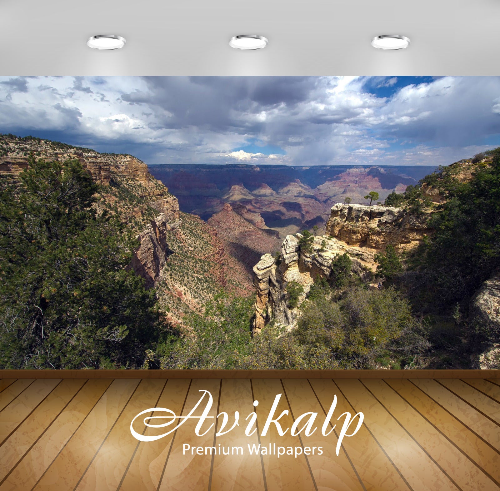 Avikalp Exclusive Awi5297 Canyon Nature Full HD Wallpapers for Living room, Hall, Kids Room, Kitchen