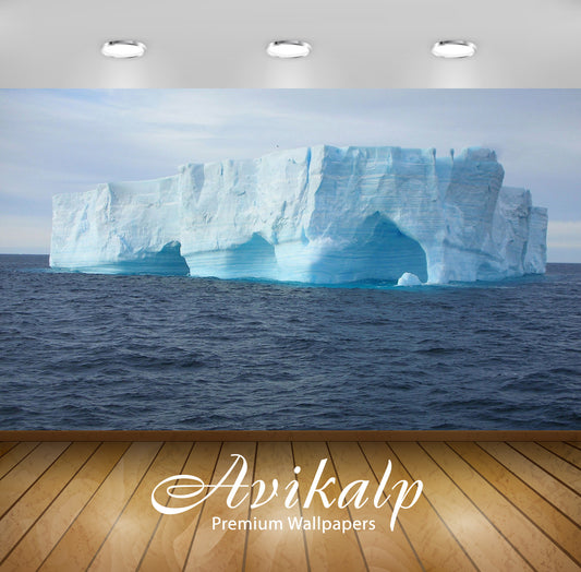 Avikalp Exclusive Awi5308 Caves In An Iceberg Nature Full HD Wallpapers for Living room, Hall, Kids