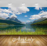 Avikalp Exclusive Awi5427 Fluffy White Clouds In The Blue Sky Above The Mountain Lake Nature Full HD
