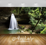 Avikalp Exclusive Awi5470 Forest Waterfall Nature Full HD Wallpapers for Living room, Hall, Kids Roo