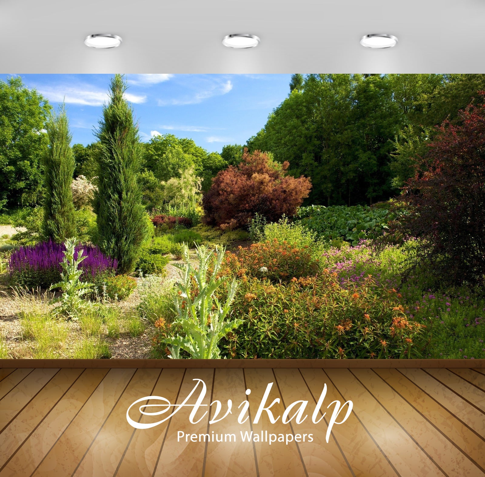 Avikalp Exclusive Awi5601 Heavenly Garden On A Sunny Day Nature Full HD Wallpapers for Living room,