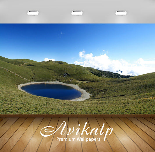 Avikalp Exclusive Awi5649 Jiaming Lake Nature Full HD Wallpapers for Living room, Hall, Kids Room, K