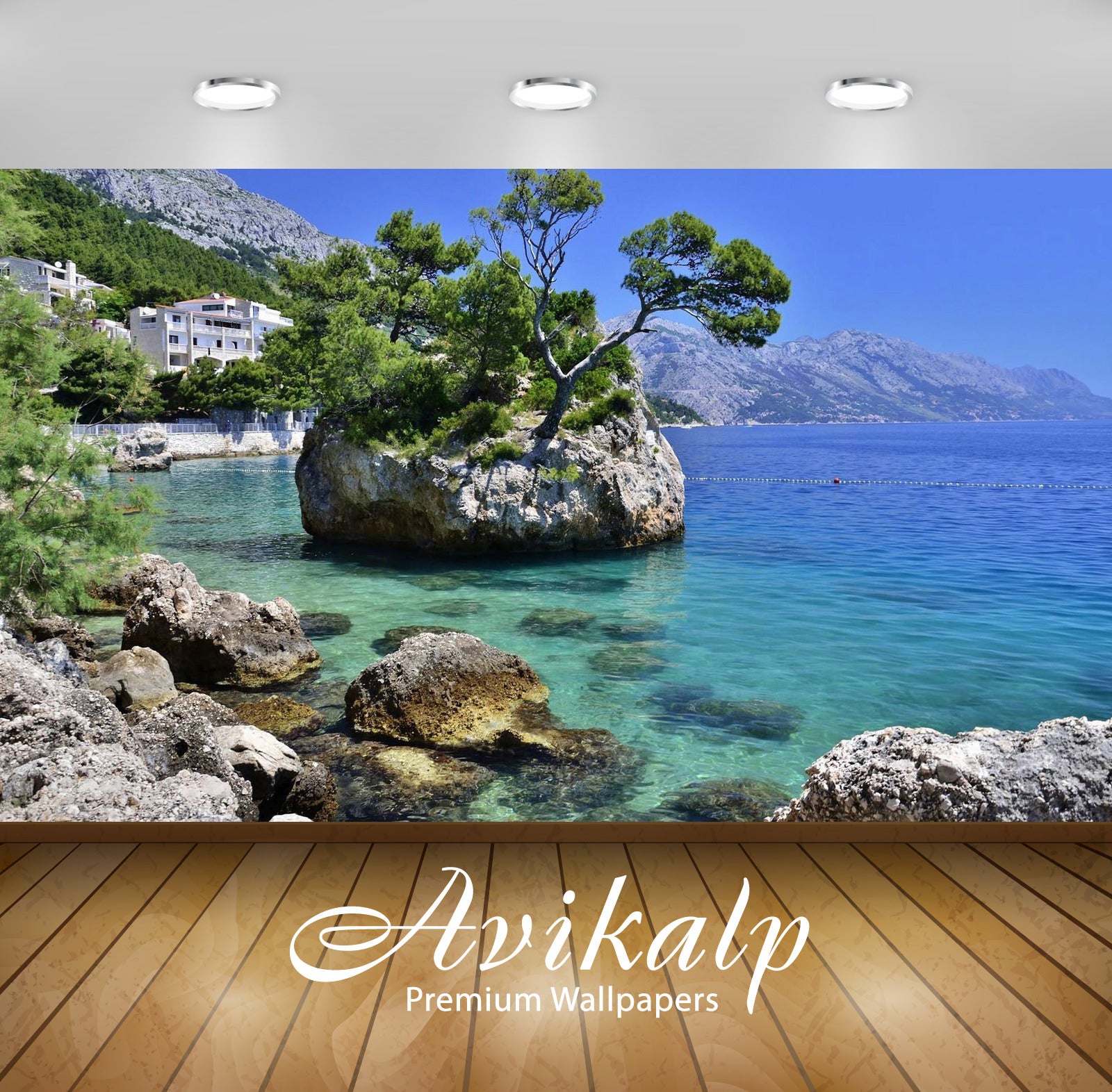 Avikalp Exclusive Awi5733 Makarska Nature Full HD Wallpapers for Living room, Hall, Kids Room, Kitch