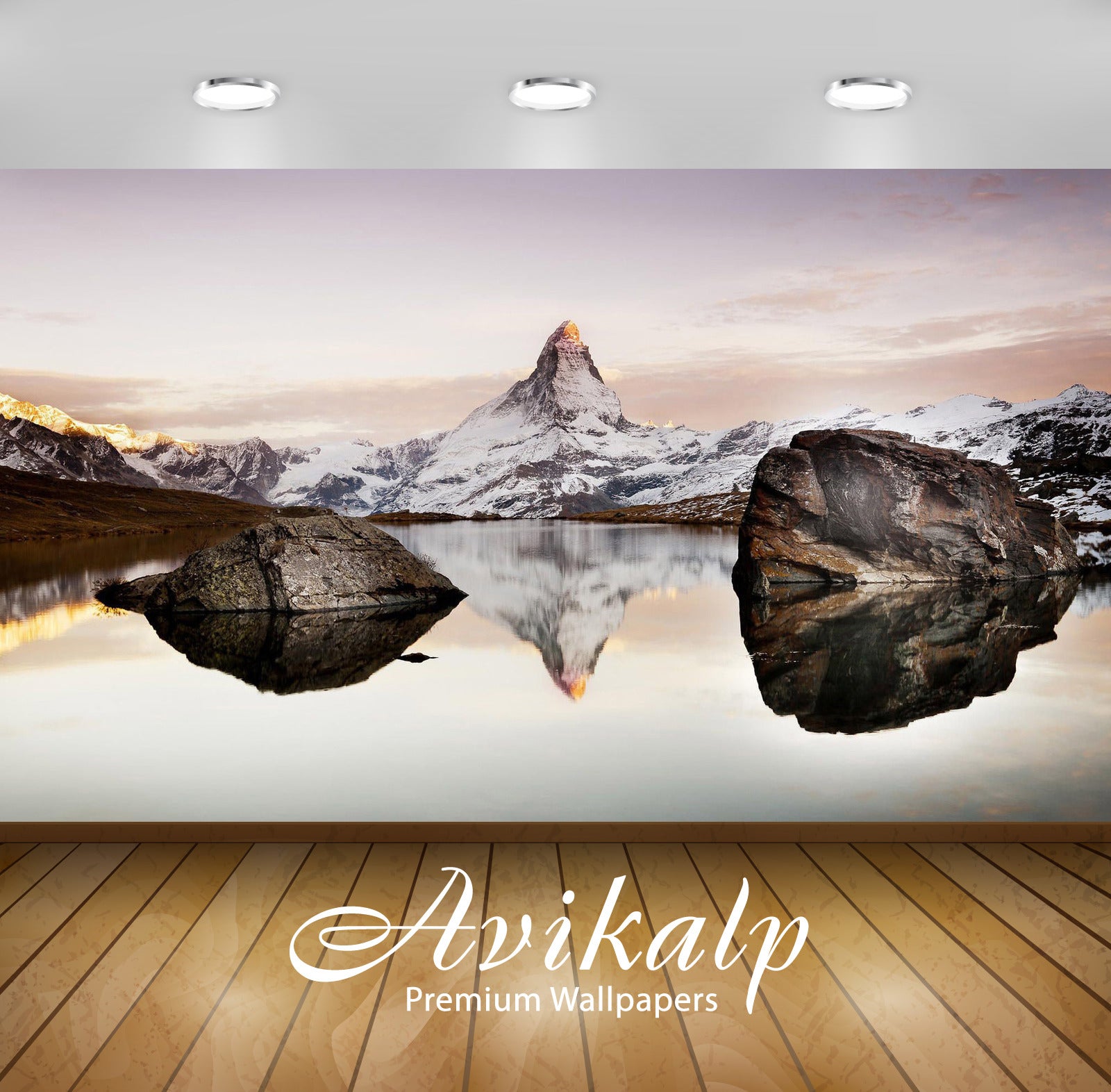 Avikalp Exclusive Awi5741 Matterhorn Nature Full HD Wallpapers for Living room, Hall, Kids Room, Kit