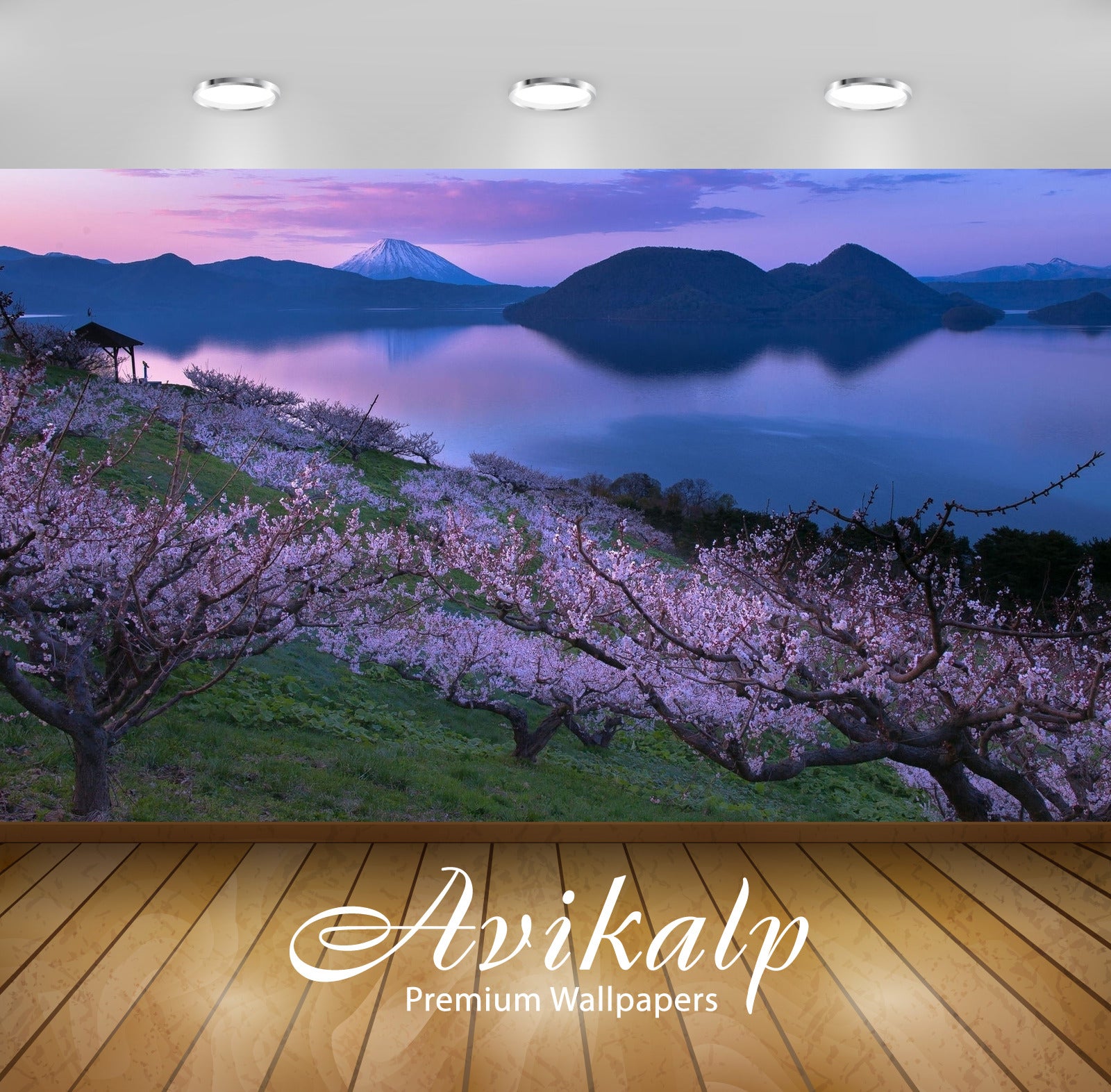 Avikalp Exclusive Awi5796 Mount Fuji Nature Full HD Wallpapers for Living room, Hall, Kids Room, Kit