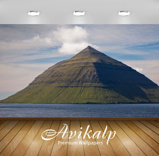 Avikalp Exclusive Awi5824 Mountain Pyramid Nature Full HD Wallpapers for Living room, Hall, Kids Roo