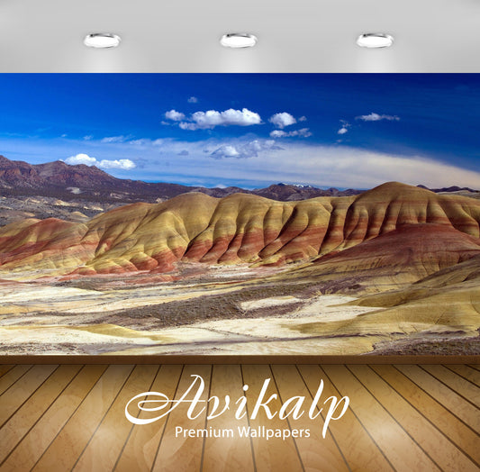 Avikalp Exclusive Awi5873 Painted Hills Nature Full HD Wallpapers for Living room, Hall, Kids Room,