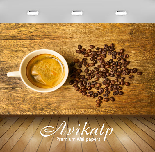 Avikalp Exclusive Premium coffee HD Wallpapers for Living room, Hall, Kids Room, Kitchen, TV Backgro