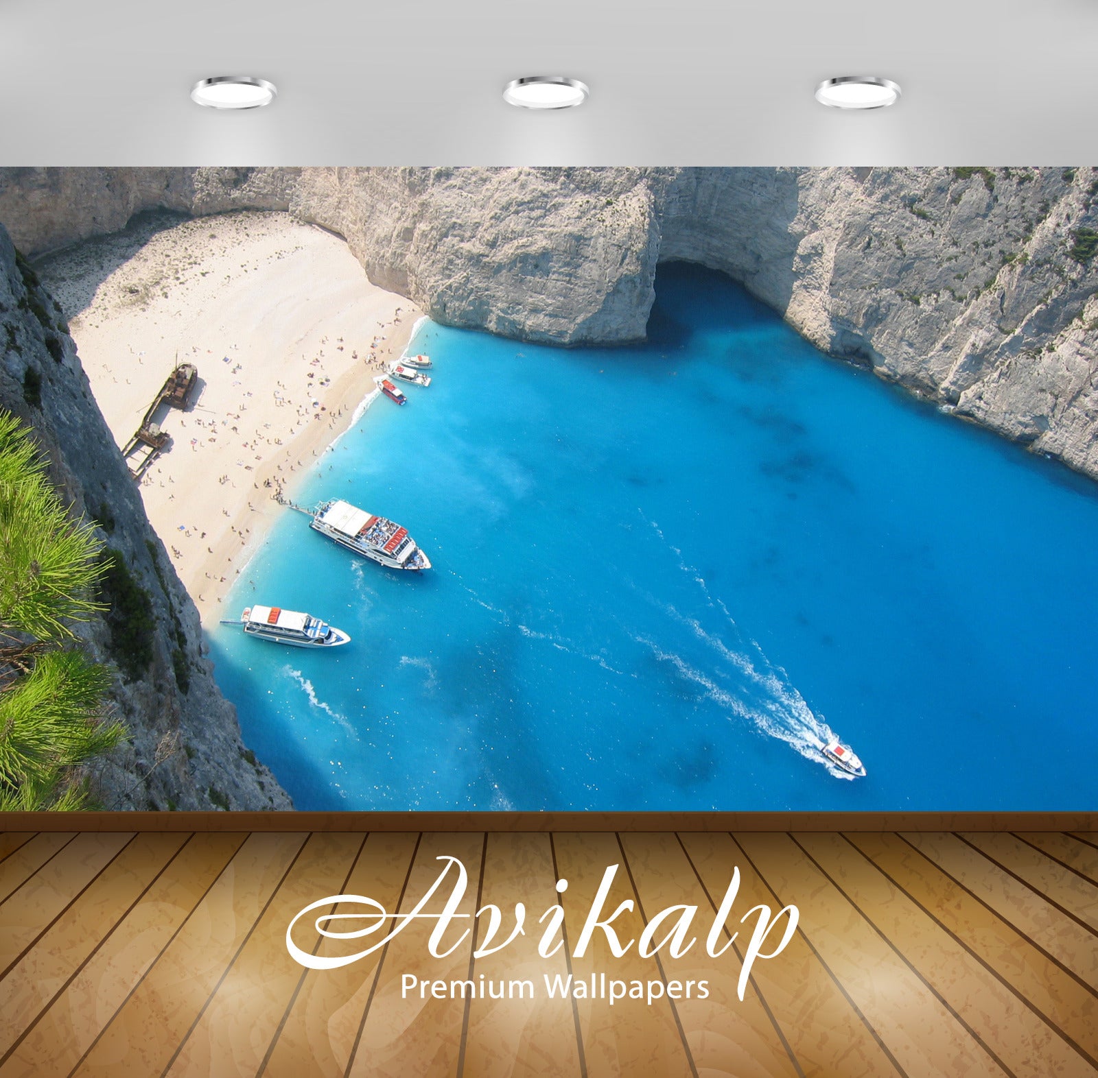 Avikalp Exclusive Awi7273 Shipwreck Bay Nature HD Wallpaper