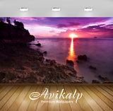 Avikalp Exclusive Awi7314 Sunset Light Merging With The Ocean Nature HD Wallpaper