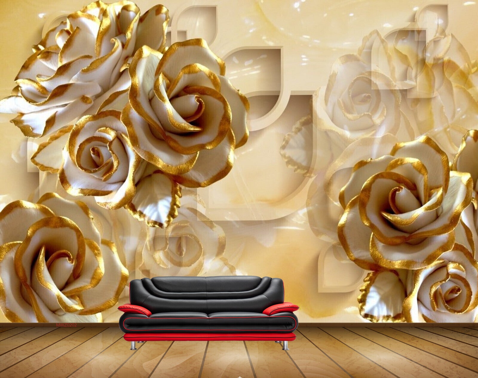 Elegant white wallpaper with golden details  Free Download