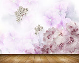 Avikalp MWZ0652 Pinkish White Flowers 3D HD Wallpaper