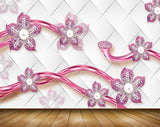 Avikalp MWZ0910 Pink White Flowers 3D HD Wallpaper