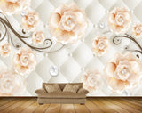 Avikalp MWZ1152 Orange White Flowers 3D HD Wallpaper