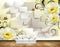 Avikalp MWZ1251 Yellow White Flowers Butterflies HD Wallpaper