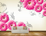 Avikalp MWZ1317 Pink Flowers 3D HD Wallpaper