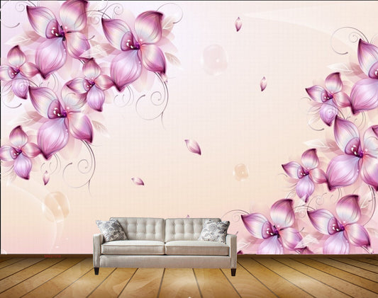 Avikalp MWZ1318 Pink Flowers HD Wallpaper