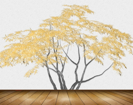 Avikalp MWZ1404 Yellow Flowers Trees 3D HD Wallpaper