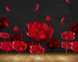 Avikalp MWZ1426 Red Rose Flowers 3D HD Wallpaper