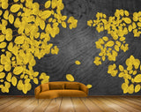 Avikalp MWZ1446 Yellow Leaves Branches 3D HD Wallpaper