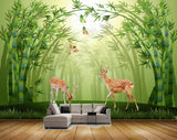 Avikalp MWZ1665 Plants Deers Butterflies 3D HD Wallpaper