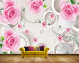 Avikalp MWZ1678 Pink White Rose Flowers HD Wallpaper