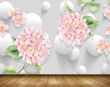 Avikalp MWZ1679 White Pink Flowers 3D HD Wallpaper