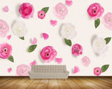 Avikalp MWZ1695 Pink White Flowers HD Wallpaper