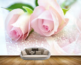 Avikalp MWZ1745 Pink Rose Flowers 3D HD Wallpaper