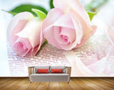 Avikalp MWZ1745 Pink Rose Flowers 3D HD Wallpaper