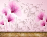 Avikalp MWZ1866 Pink Flowers 3D HD Wallpaper