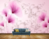 Avikalp MWZ1866 Pink Flowers 3D HD Wallpaper