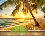 Avikalp MWZ2063 Coconut Tree Sunise Sunset Beach Ocean Sea Water HD Wallpaper