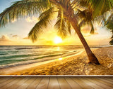 Avikalp MWZ2063 Coconut Tree Sunise Sunset Beach Ocean Sea Water HD Wallpaper