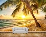 Avikalp MWZ2063 Coconut Tree Sunise Sunset Beach Ocean Sea Water HD Wallpaper