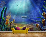 Avikalp MWZ2069 Fishes Starfish Cactus Trees Seahorse Ocean Water Marine Underwater HD Wallpaper