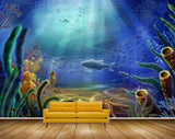 Avikalp MWZ2069 Fishes Starfish Cactus Trees Seahorse Ocean Water Marine Underwater HD Wallpaper