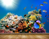 Avikalp MWZ2092 Sea Fishes Anemone Sun Light Underwater Ocean HD Wallpaper