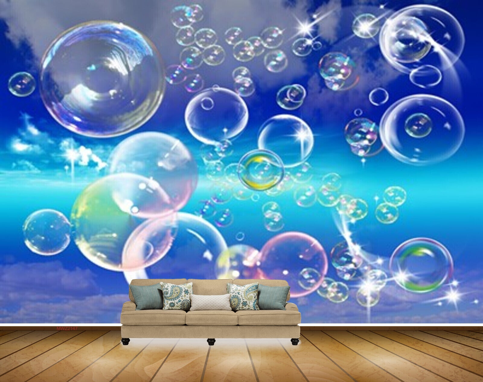 Avikalp MWZ2147 Sea Water Bubbles HD Wallpaper