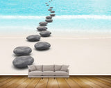 Avikalp MWZ2168 Sea Stones Beach Island Sand Water Ocean HD Wallpaper