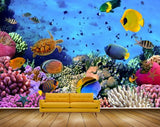 Avikalp MWZ2194 Sea Fishes Tortoise Anemones Stones Underwater Ocean Water HD Wallpaper